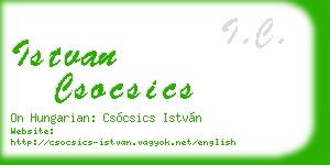 istvan csocsics business card