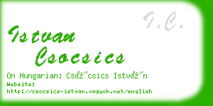 istvan csocsics business card